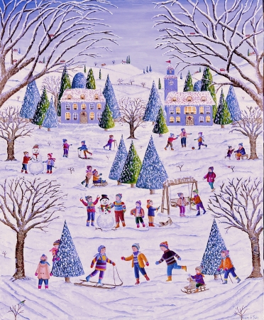 Jeux d'hiver dans la neige