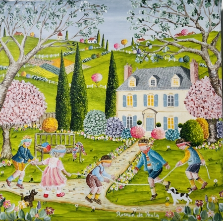 en sautant à la corde