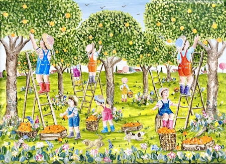 La cueillette des oranges